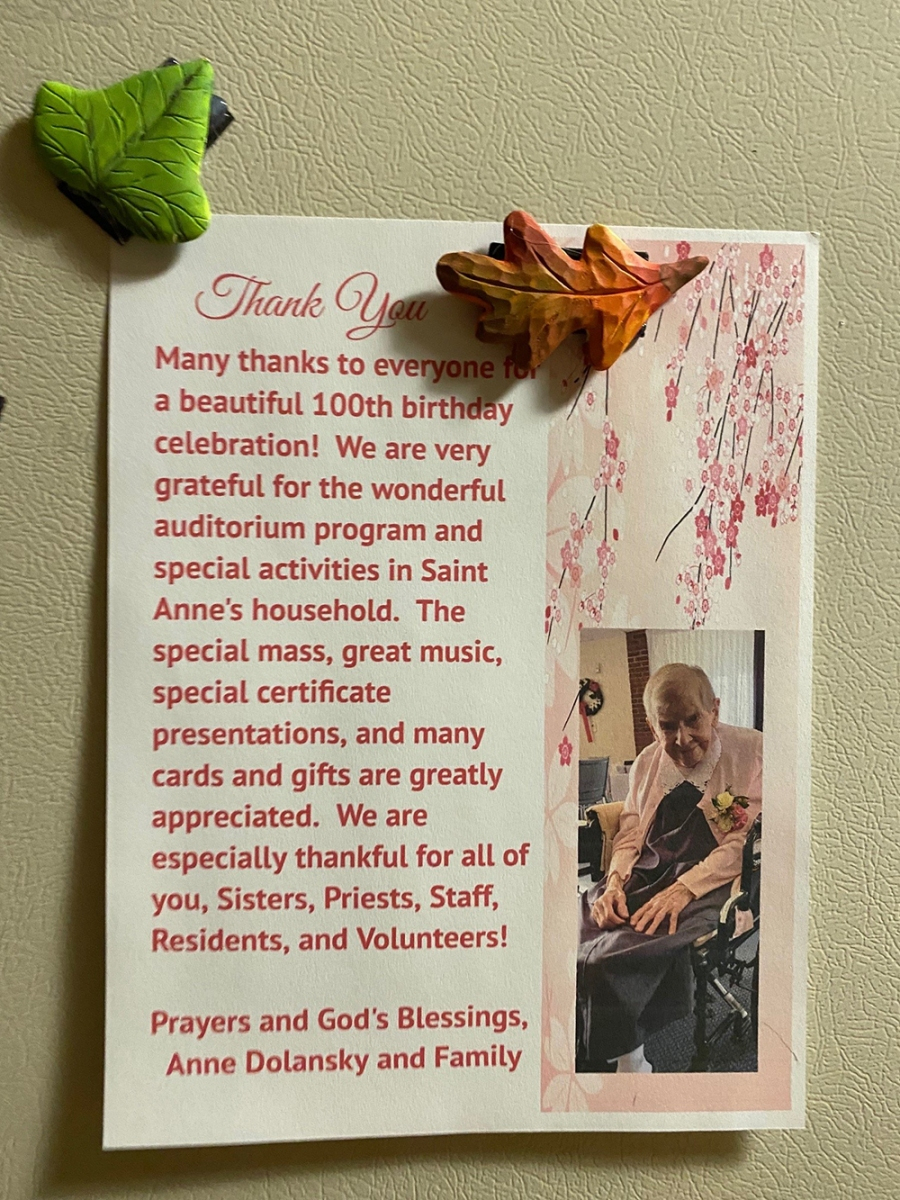 Happy 100th Birthday, Anne! - Little Sisters of the Poor Pittsburgh